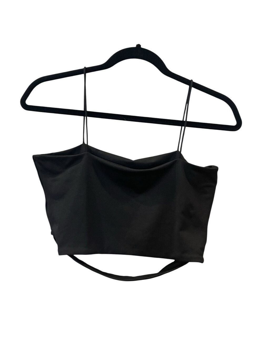 Shein Women’s Black Crop Tank Top Size: Small